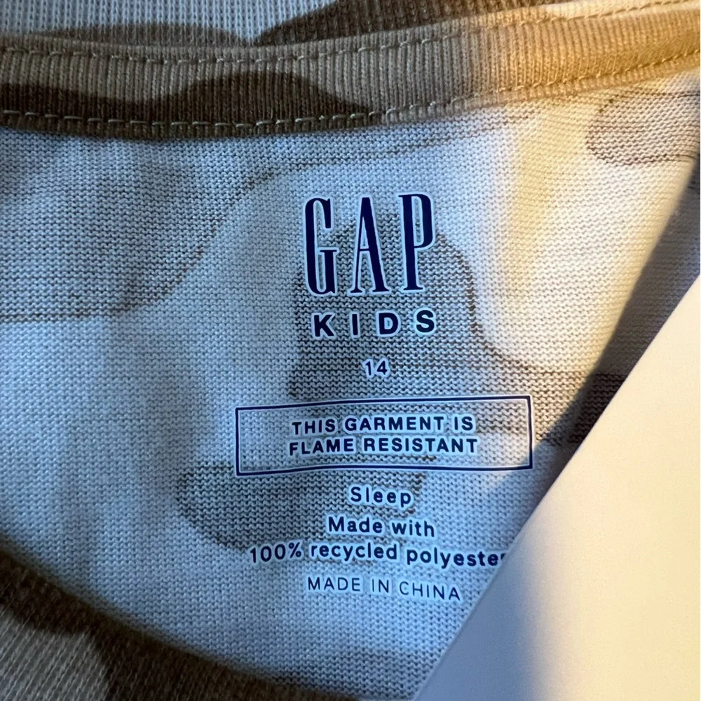 Gap Big Boys Camo NWT NEW Pajamas short sleeve